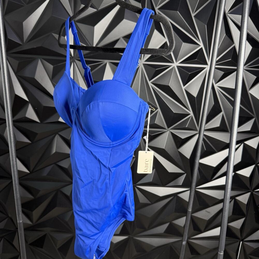 Bare Necessities Underwire One Piece Swimsuit Blue Women 34DDD
